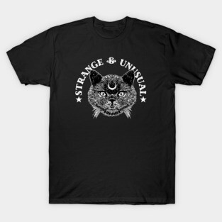 Strange And Unusual Black Cat T-Shirt
