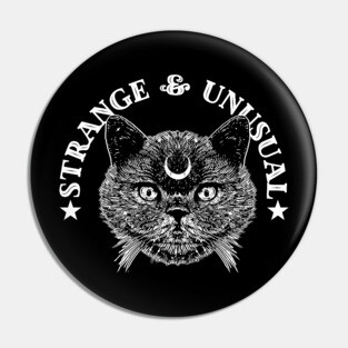 Strange And Unusual Black Cat Pin