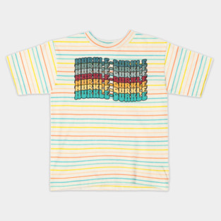 Hurkle Durkle Scottish Slang for lazing in bed instead of getting up in the morning, vintage design Kids T-Shirt