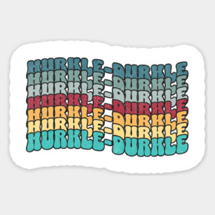 Hurkle Durkle Scottish Slang for lazing in bed instead of getting up in the morning, vintage design Sticker