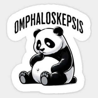 Omphaloskepsis. This adorable Panda is practicing omphaloskpsis or contemplation of its navel as part of a mystical exercise, fun words Magnet