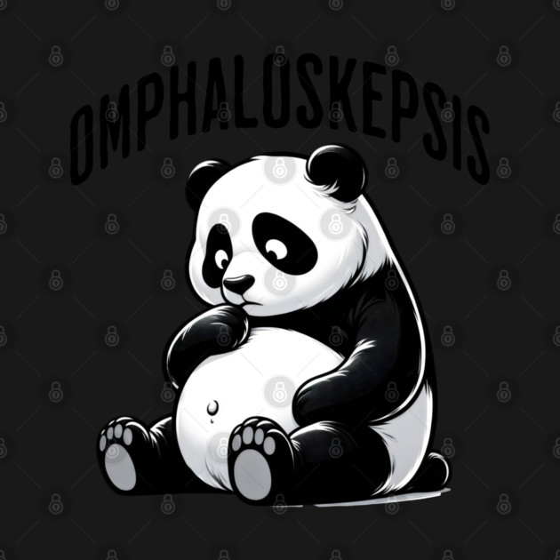 Omphaloskepsis. This adorable Panda is practicing omphaloskpsis or contemplation of its navel as part of a mystical exercise, fun words by Luxinda