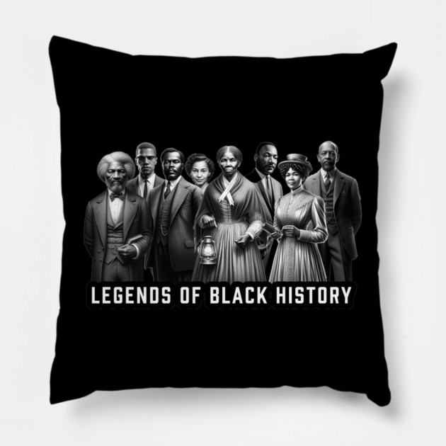 Legends of Black History Pillow by UrbanLifeApparel