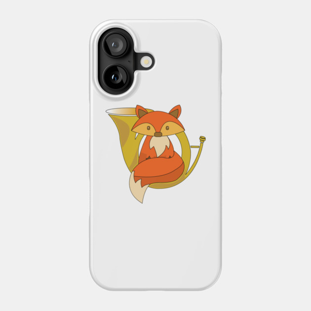 Fox and a French Horn Phone Case by DickinsonDesign