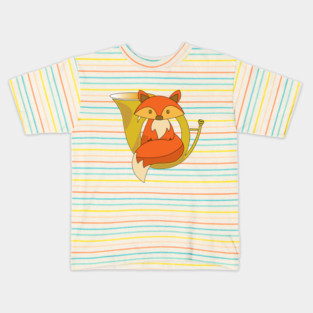 Fox and a French Horn Kids T-Shirt