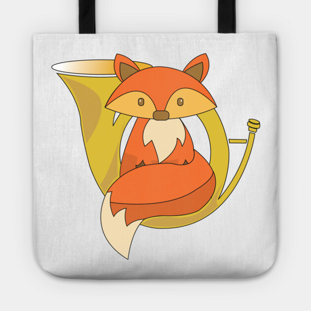 Fox and a French Horn Tote by DickinsonDesign