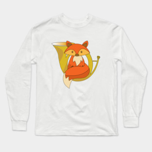 Fox and a French Horn Long Sleeve T-Shirt