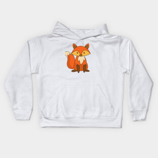 Sitting Fox Kids Hoodie