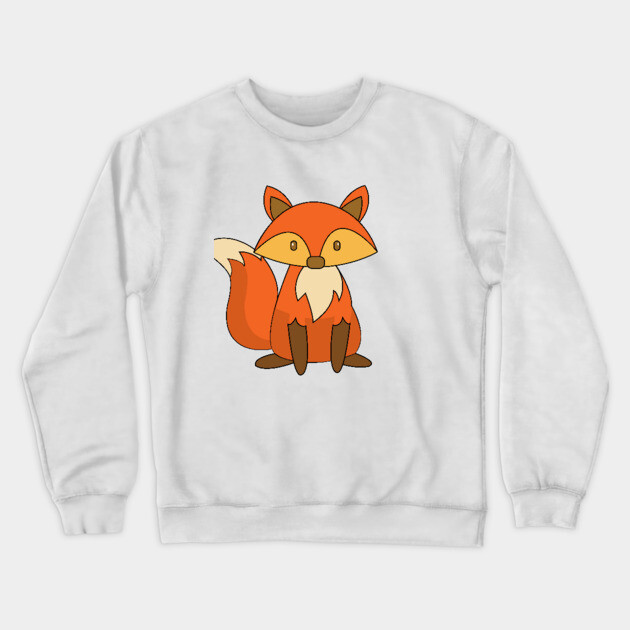 Sitting Fox Crewneck Sweatshirt by DickinsonDesign