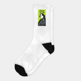 Oscar Wilde pop folk art Socks