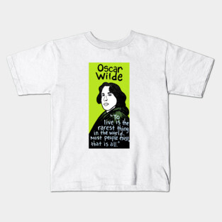 Oscar Wilde pop folk art Kids T-Shirt