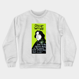 Oscar Wilde pop folk art Crewneck Sweatshirt