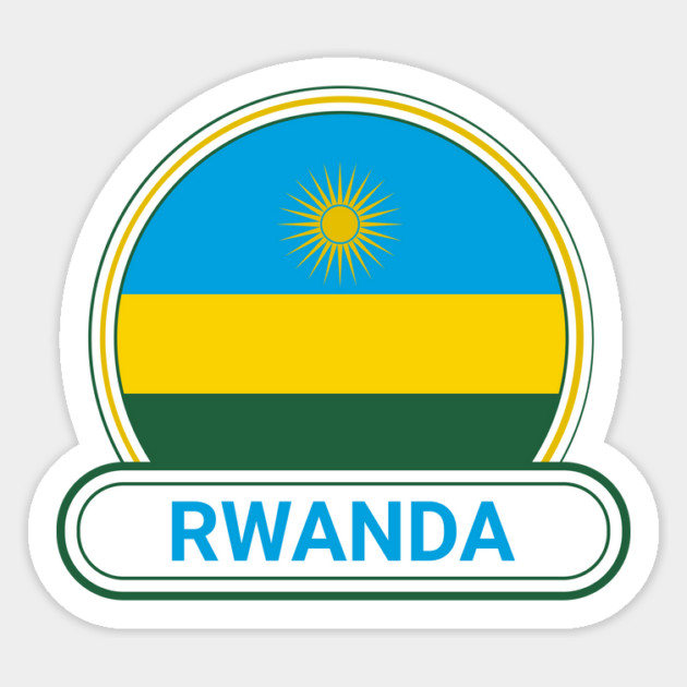 Rwanda Country Badge - Rwanda Flag Magnet by Yesteeyear