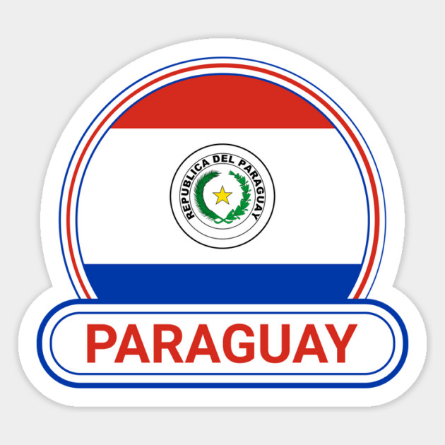 Paraguay Country Badge - Paraguay Flag Magnet by Yesteeyear