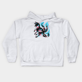 Trans Flag Fox Art Kids Hoodie