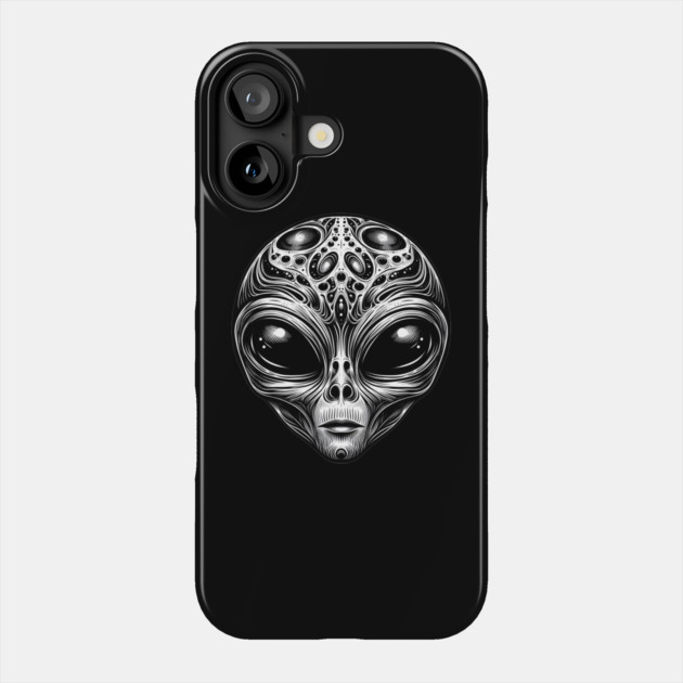Mystic Alien Visage Phone Case by MakerMind8.2