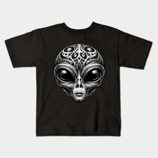 Mystic Alien Visage Kids T-Shirt