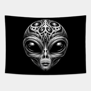 Mystic Alien Visage Tapestry