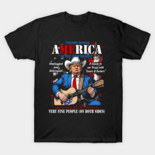 Funny Anti-Trump Country Music Fan Trump Sings America Tour Shirt T-Shirt