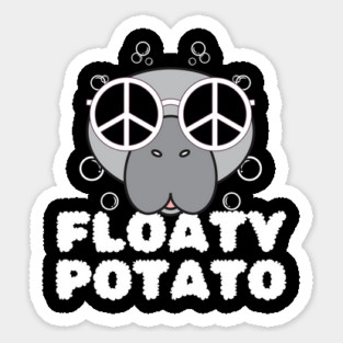 Manatees Floaty Potato Sticker