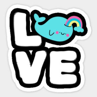 Love Rainbow Whale Magnet