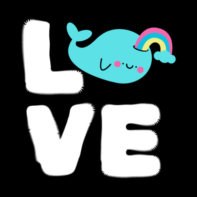 Love Rainbow Whale by The WYLD Tribe
