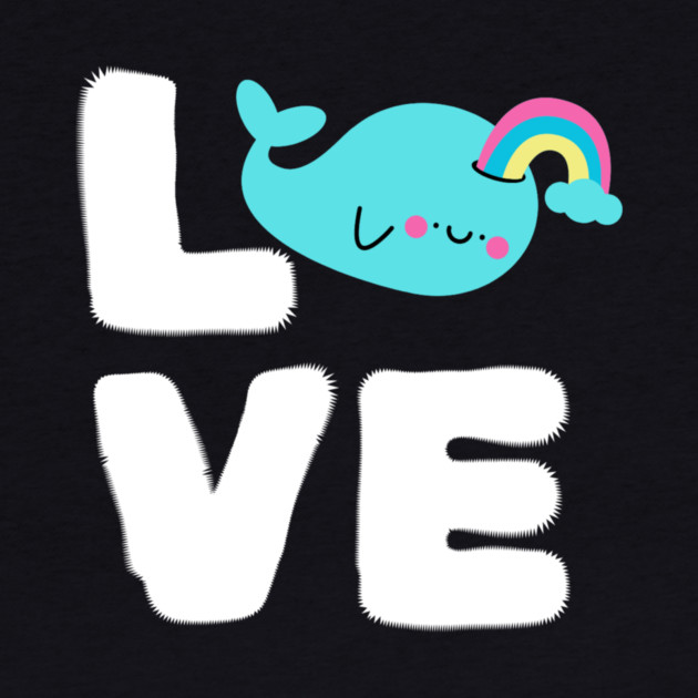 Love Rainbow Whale by The WYLD Tribe
