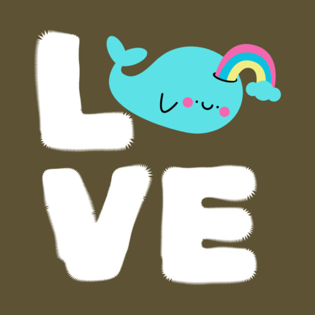 Love Rainbow Whale by The WYLD Tribe