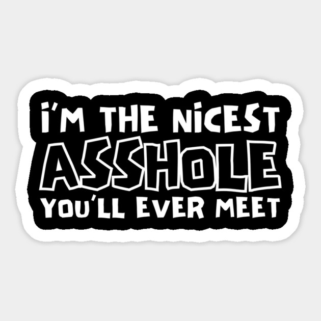I'm The Nicest Asshole You'll Ever Meet Magnet by The WYLD Tribe