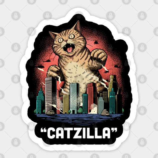 Kaiju Kitty Sticker by GoshWow®