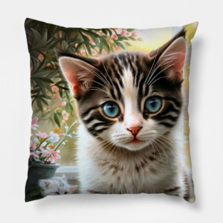 Cute Kittens Beautiful Cats Pillow
