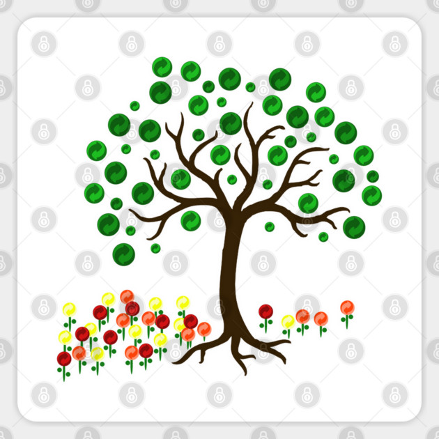 Recycle Tree and Flowers Sticker by HolidayBug