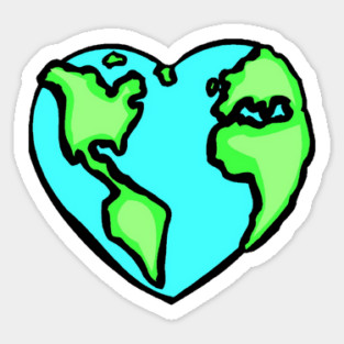 Heart Earth Sticker