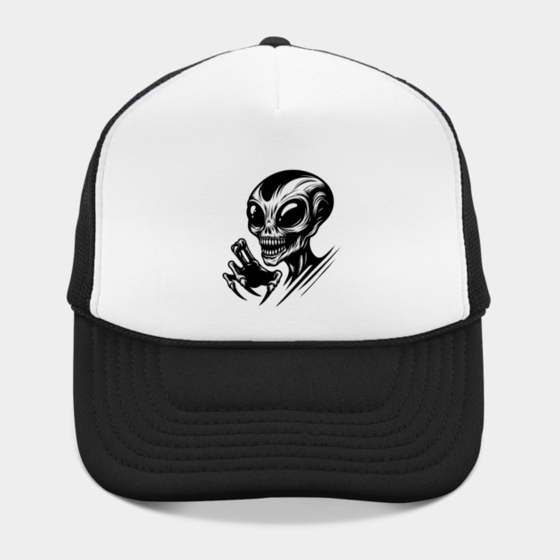 Creepy Alien Skull – Weird Horror Sci-Fi Monster Design by MakerMind8.2