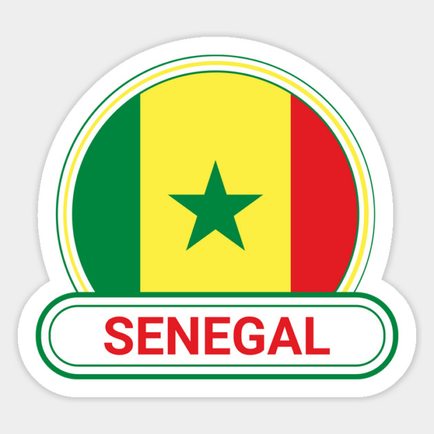 Senegal Country Badge - Senegal Flag Magnet by Yesteeyear