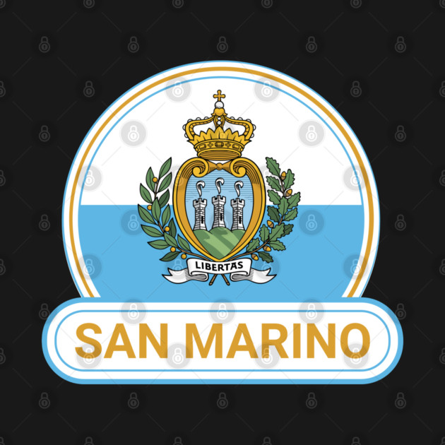 San Marino Country Badge - San Marino Flag by Yesteeyear