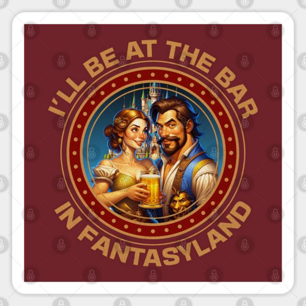 I'll be at the Bar in Fantasyland WDW Orlando Florida Sticker by Joaddo