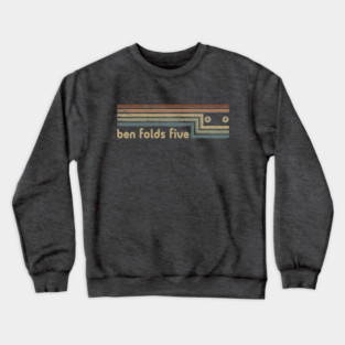 Ben Folds Five Cassette Stripes Crewneck Sweatshirt