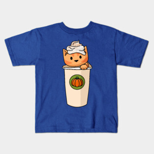 Pumpkin Spice Catte Kids T-Shirt