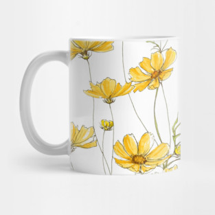 Yellow Cosmos, Illustration Mug