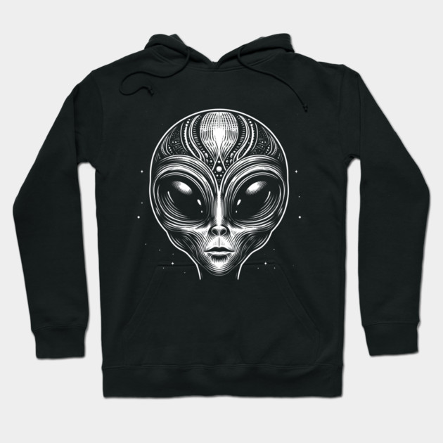 Cosmic Entity - Alien Art T-Shirt Hoodie by MakerMind8.2