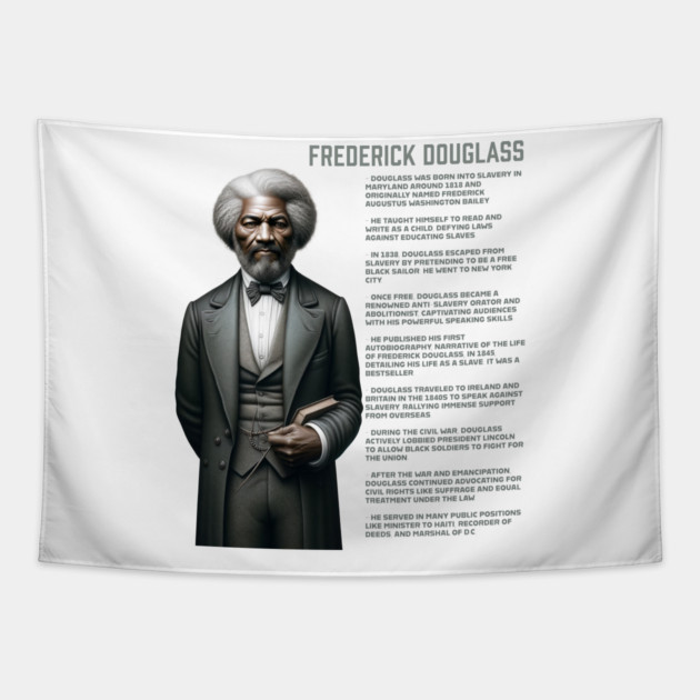 Frederick Douglass - Black History Legend Tapestry by UrbanLifeApparel