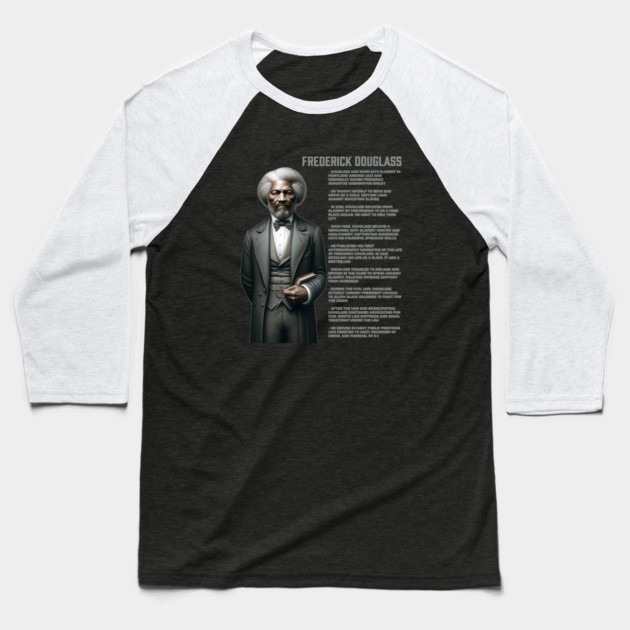 Frederick Douglass - Black History Legend Baseball T-Shirt by UrbanLifeApparel