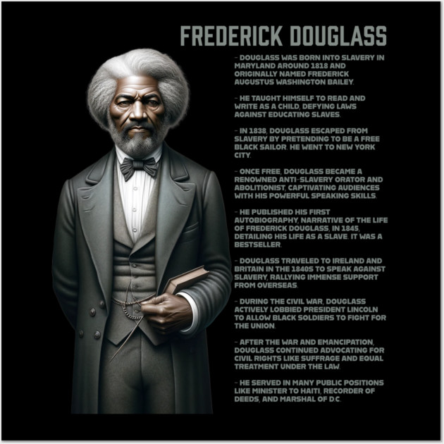 Frederick Douglass - Black History Legend Wall Art by UrbanLifeApparel
