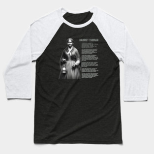 Harriet Tubman - Black History Legend Baseball T-Shirt