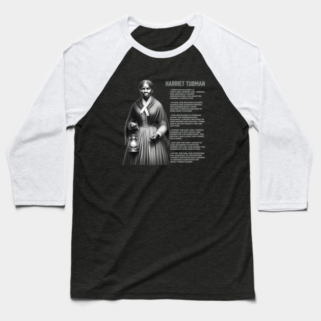 Harriet Tubman - Black History Legend Baseball T-Shirt by UrbanLifeApparel