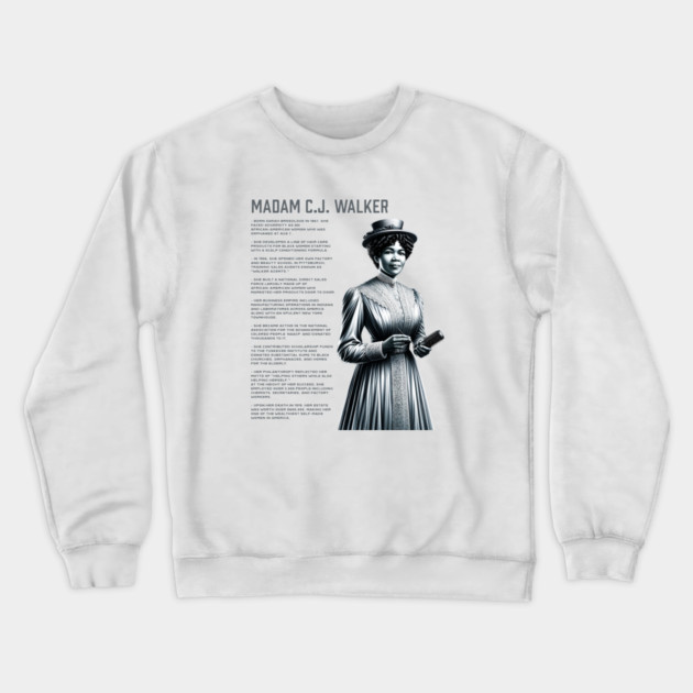 Madam C.J. Walker - Black History Legend Crewneck Sweatshirt by UrbanLifeApparel