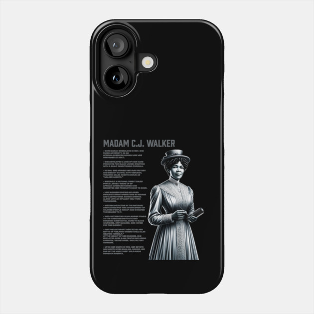Madam C.J. Walker - Black History Legend Phone Case by UrbanLifeApparel