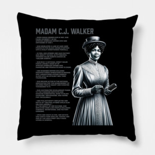 Madam C.J. Walker - Black History Legend Pillow