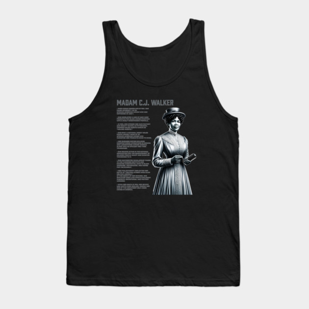 Madam C.J. Walker - Black History Legend Tank Top by UrbanLifeApparel
